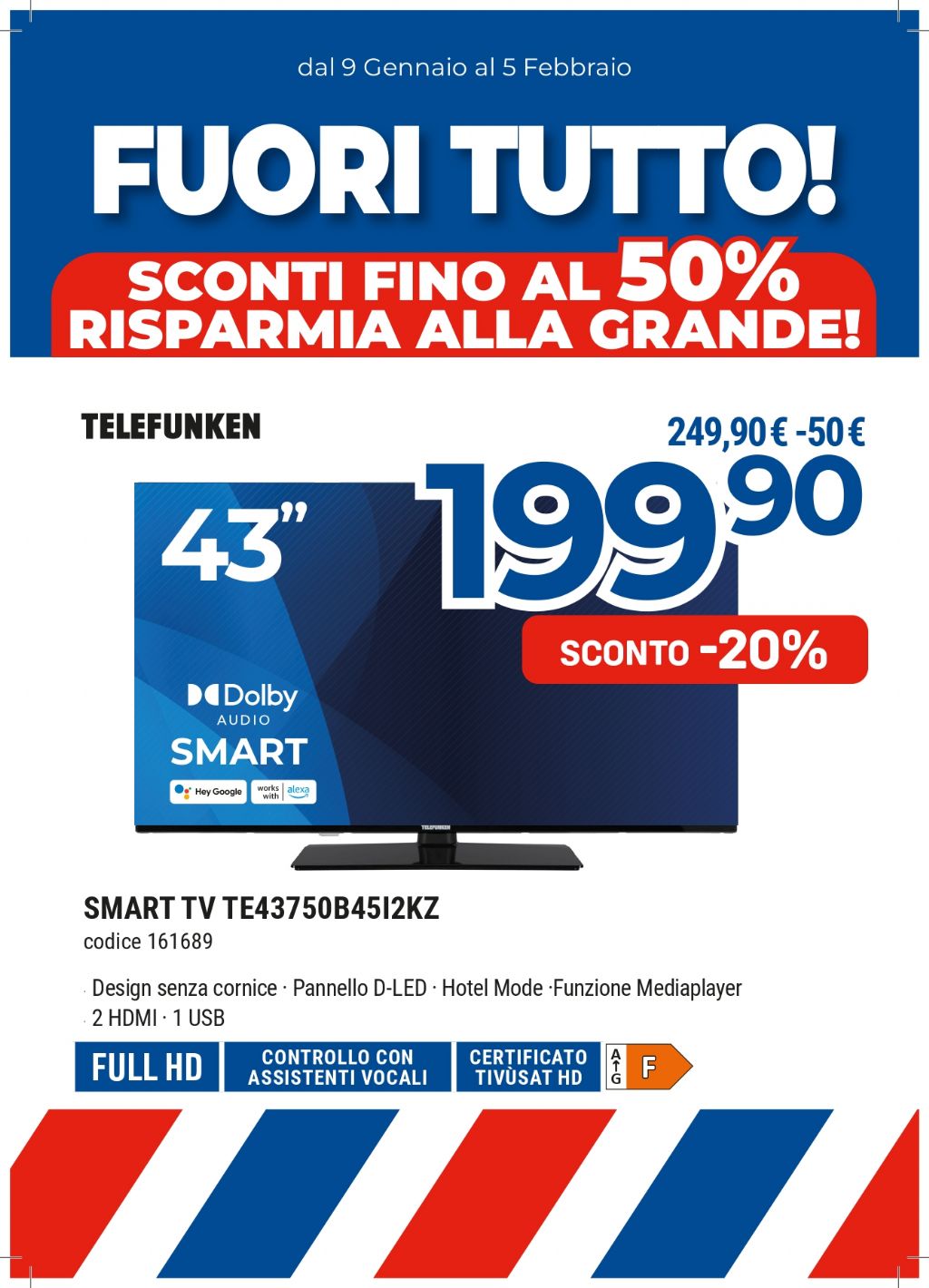 TV TELEFUNKEN TE43750B45I2KZ